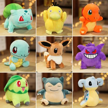 Mub- Tegneserie Anime Plysjdukker Pokemoned Pikachu Bulbasaur Squirtle Charmander Kawaii Plysjleker Grab Dukker Til Gaver as picture10 contact us 20-
