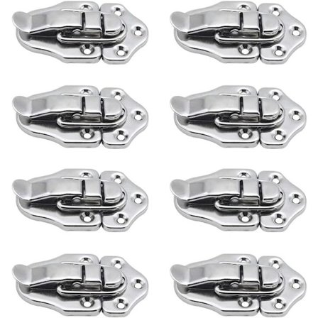 Toggle-lås med spænde - Toggle-lås med håndtag til smykkeæske, gaveæsker, værktøjskasse, kuffert og skuffe - Sølv