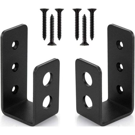 2-pakke robuste ståldørbeslag for 2x4 dører, U-formet sikkerhetsstang