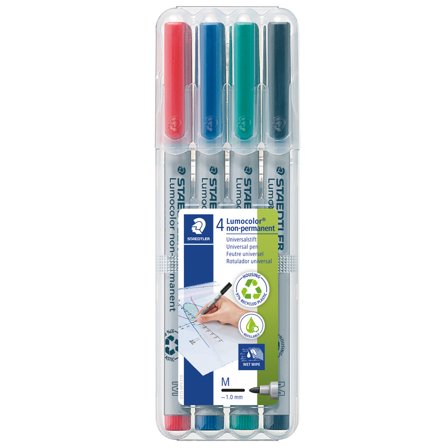 Staedtler 4-pakke Lumocolor Non-permanent Medium