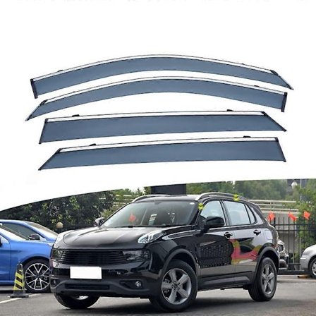 Vindafvisere til bilsidevinduer, kompatible med Lynk & Co 01 bilvindue regnslag regnafviser ly beskytter - WELLNGS