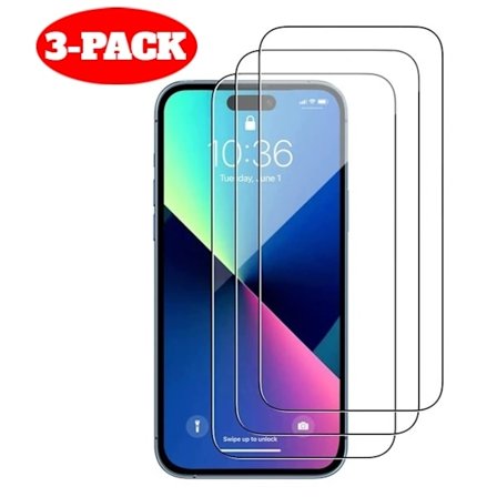 3-Pack - iPhone 16 Plus Härdat Glas Skärmskydd