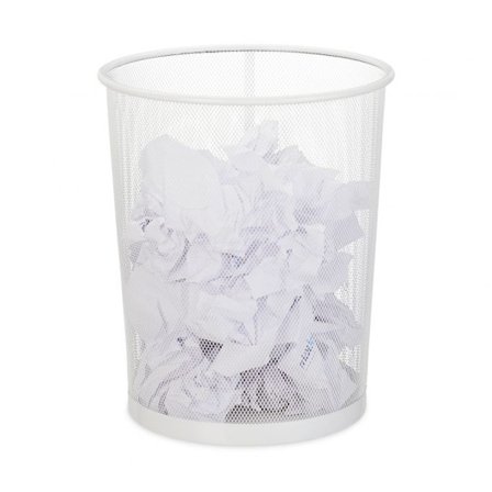 Stor papperskorg i metall