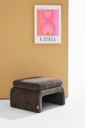 Jotex - Pufa Brązowoszary - Mika - Kup Pastill - Meble firmy Jotex