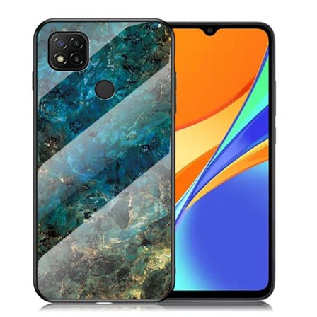 Fantasy Marmor Xiaomi Redmi 9C skal - Smaragd Marmor