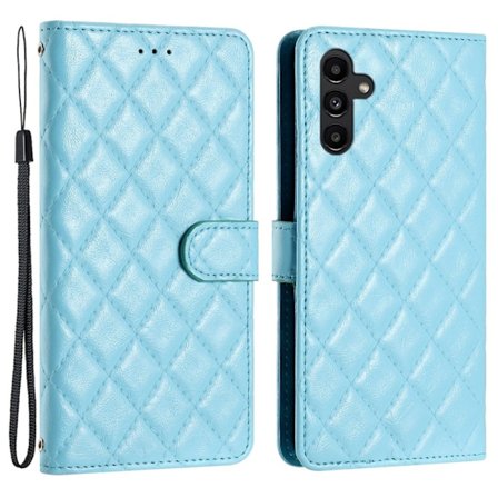 Funksjonelt rombe lommebokdeksel for Samsung Galaxy A35 - Blå