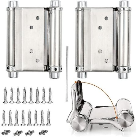 2 stk. Saloondørhengsler Gond Svingdør Fjærhengsle Lastekapasitet Opp Til 15 Kg 76mm 3 tommer