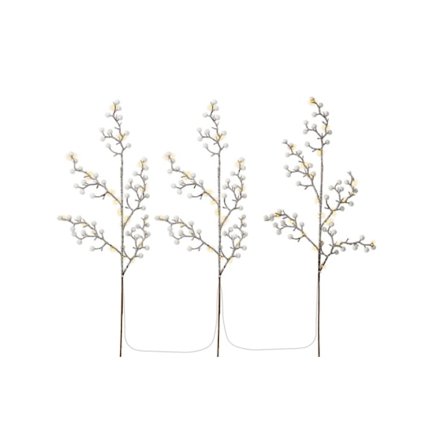 Goobay 3 valopuun sarja, jossa 75 LEDiä, ajastintoiminto, lämmin valkoinen (3000 K), paristokäyttöinen, sisä- ja ulkokäyttöön (IP44)