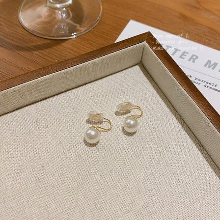 Pearl Ear Clip Fashion Utan Ear Hole Earrings Enkel Ear Cuff