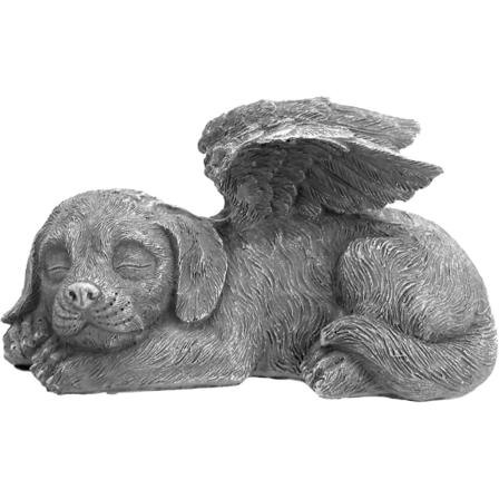 Husdyrs Minde Sten, Gravsted Markør, Harpiks Hund Minde Statue Til Kirkegård Minde Sorggaver Engelvinger Figur Til Ære For Kæreste P