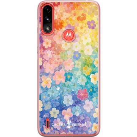 Kompatibelt Mobildeksel til Motorola Motorola Moto E7 Power Cactus and Friends – RainbowBloom