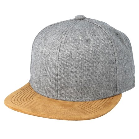 Equip - Gris snapback Casquette - Blank Suede Grey Snapback @ Hatstore