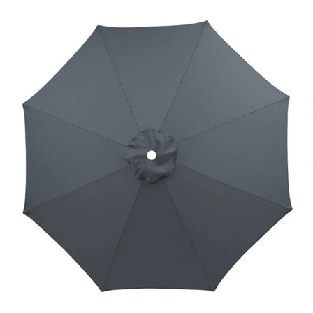 Replacement Canopy Cover for Parasol, 8 Ribs, 3 m, Waterproof, Anti-UV, Replacement Fabric, Grey