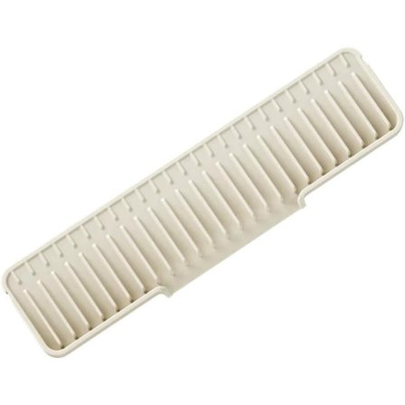 ING Silikon Dreneringsmatte, Rask Absorpsjon Anti-Sprut Vannsamler Smal Kantdesign for Benkeplater og Kraner for Ulike Vaskestørrelser (Hvit)