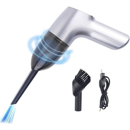 Mini støvsuger 6000Pa Super sugekraft, 120W trådløs håndholdt støvsuger, egnet for hjem, kontor og bil