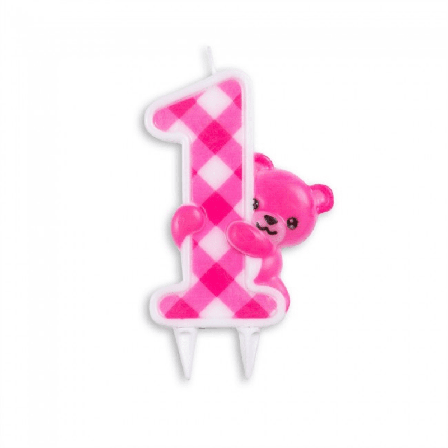 Tårtljus jumbo rosa 1:a