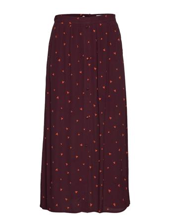 H Ygz Skirt Ao19 Knälång Kjol Brun Gestuz