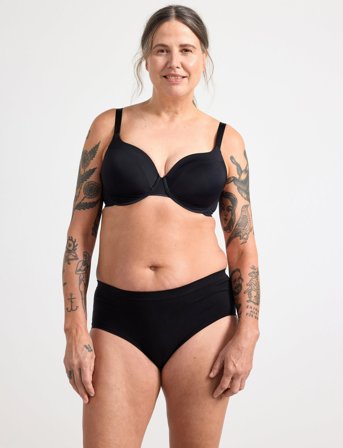 Lindex Bra Dahlia Shiny Matt - Black - B x 85