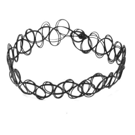 IC CNE Vintage Tattoo Sort Elastisk Stretch Anklet Ankel