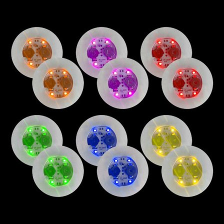 12 stk LED Farvede Underlag Vin Flaske Lys Underlag Glødende