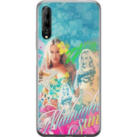 Kompatibel Mobilcover til Huawei P smart Pro 2019 Eventyrverden med Steve, Creeper og dyr i farverig blokgrafik