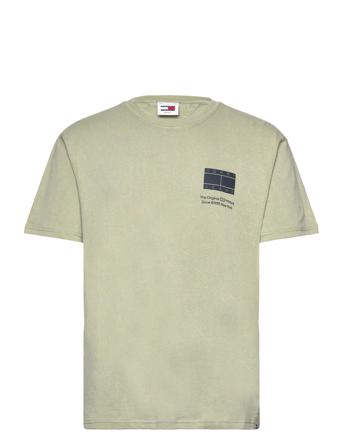 Tjm Reg Essential Cb Flag Tee Green Tommy Jeans