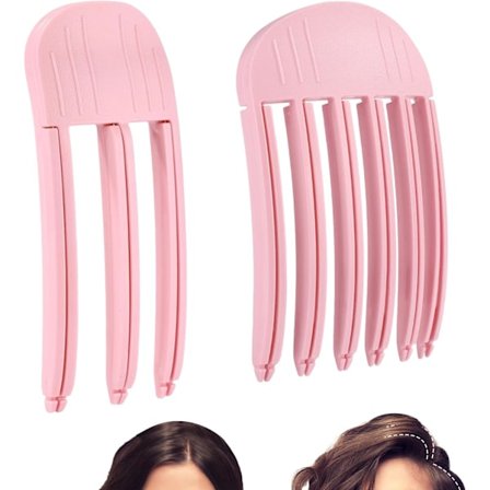 2 stk. Vindformende Styling Kam, Hårrødder Løfteclips Plastik Hår Volumen Clip til Fluffy Pandehår Sporløs Høj Krone Volumen Værktøj