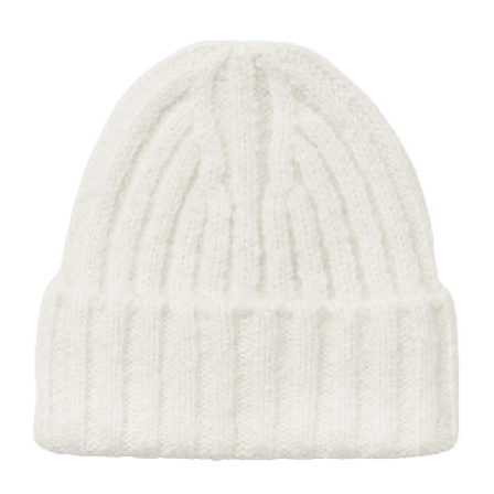 Wera Grovt ribbstickad mössa KATE Mössor & hattar Vit ONESIZE