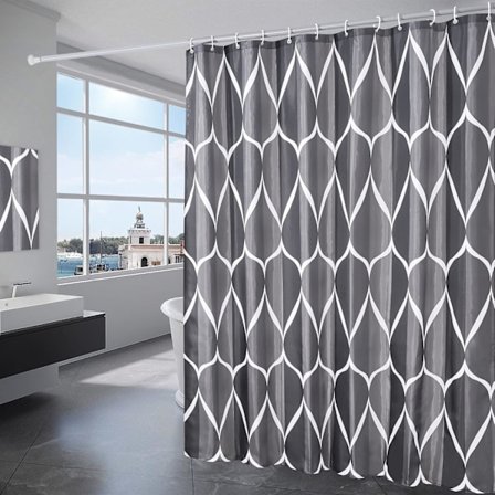 Duschdraperi 180x200CM Vattentät Polyestertyg Maskintvättbar Bad