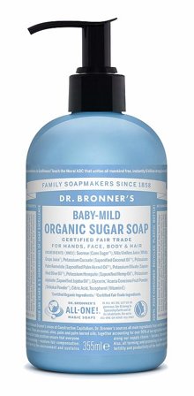 Dr. Bronner's Organic Sugar Soap Baby-Mild Neutral 355 ml, Skincare, Kropspleje, Bodyshampoo