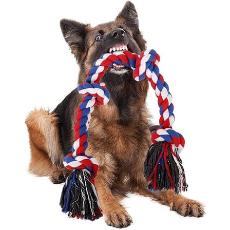 Repleksleksak för hundar - 90 cm interaktiv hundtuggleksak, hundbitleksak