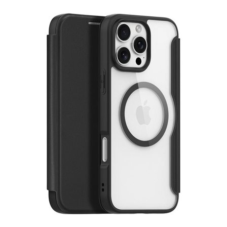 Dux Ducis Skin X Pro iPhone 16 Pro-etui med MagSafe og flipcover - Sort