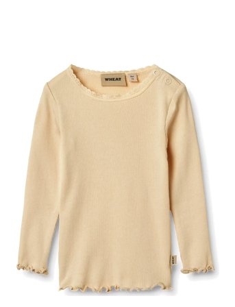 Wheat Rib T-Shirt L/S Reese - Cream - 92