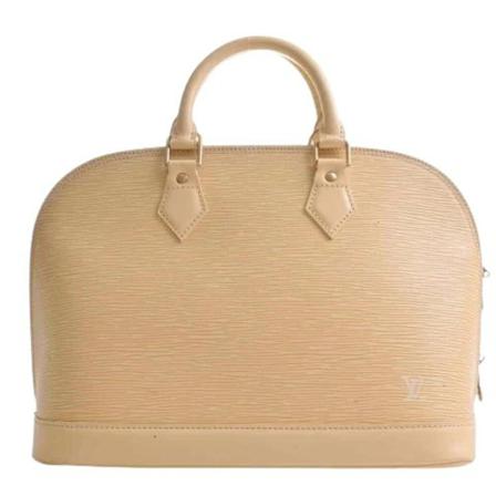 Louis Vuitton Vintage Pre-owned Leather handTass , Beige , Dames , Maat: ONE Size Vintage Tassen