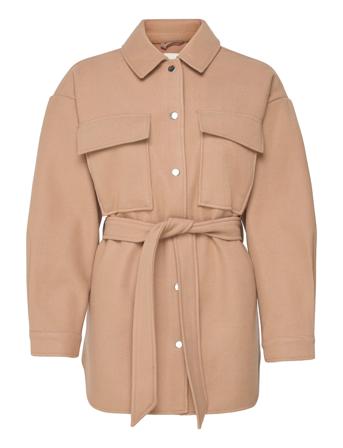 Onlnea-Troy L/S Belt Shacket Pnt Beige ONLY