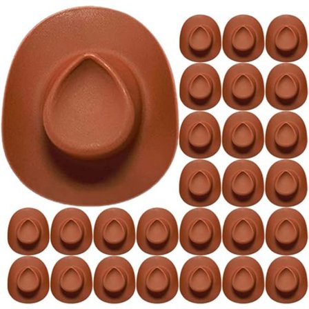 30 stk. plast Mini WESTERN COWBOY cowboyhatt Mini cowboyhatt