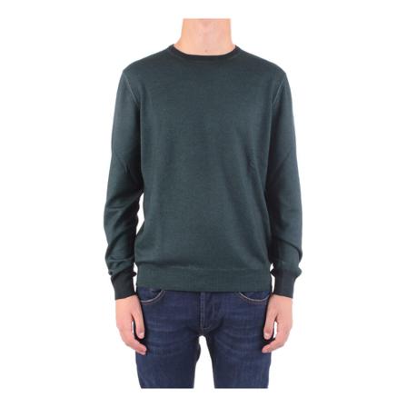 Fay Round-neck Strik Grøn, Herre Strik, Størrelse: M
