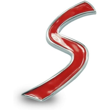 IC 7 cm Bilbogstav S Brev Emblem Mærke Klistermærke til Cooper F54 F55 F56 F60 R50 R52 R53 R56 Clubman Countryman Forreste & Bageste Cover Emblem
