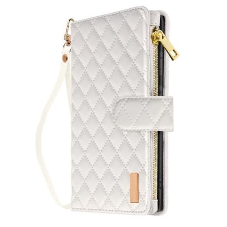 Taske til Samsung Galaxy S24 Ultra - AVIZAR - Pung - Hvid - Halvstiv - Blank Vit