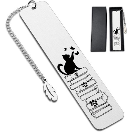 Pote Kat Fodaftryk Kat Bogmærker, Kat Bogmærker til Kvinder Sjove Bogmærker til Studerende Lærere Skole Hjemmekontorartikler, Katteelsker Gave