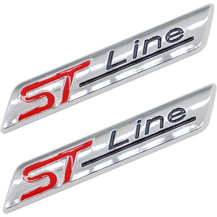2 kpl Metal St -linjatarra Automerkin embleemi Kromitarra,