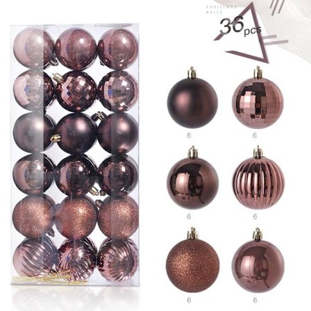 36 kpl Christmas Ball Ornaments Set Christmas Tree Riipus RUSKEA