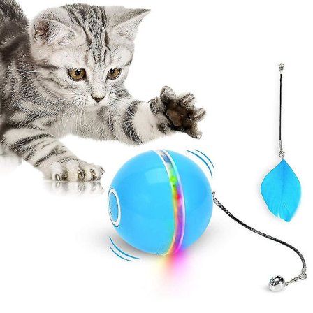 Interaktiva Katt Leksaker, Automatisk Rullande Katt Leksaker, USB Laddning