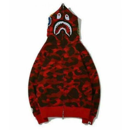 Shark Jaw Camo vetoketjullinen huppari miehille