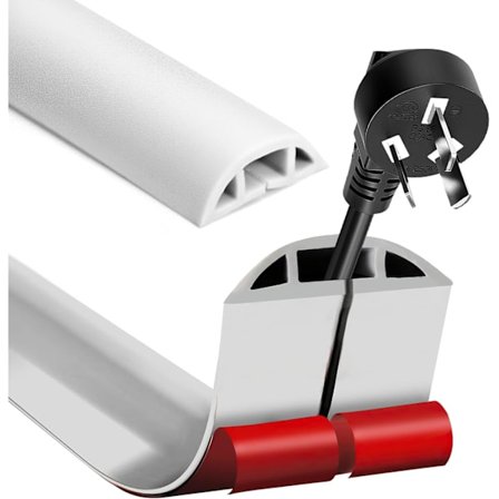 Gulvkabelkanal, selvklebende gulvkabelbro, 3m gulvkanal kabel er egnet for familier, kontorer, skoler, studioer