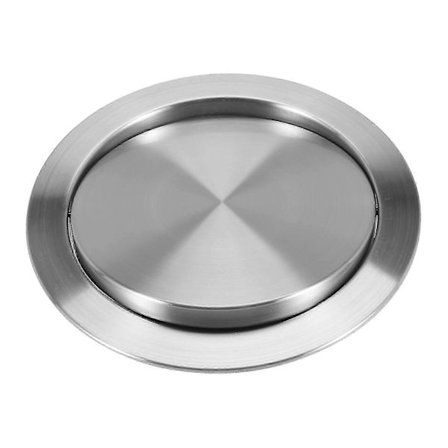 Rostfritt Stål Skräp Fälllock Soptunna Lock Inbyggd Balans Swing Fälllock Skräplock För Kök