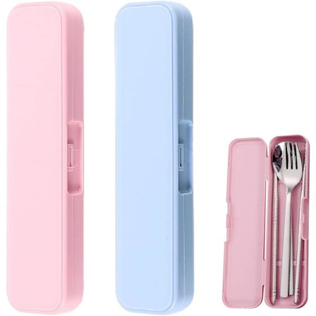 Bærbar bestikkboks, 2 stk. Reisebestikkboks, bærbar bestikkoppbevaringsboks, redskapsoppbevaringsveske for