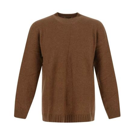 Laneus, Round-neck Knitwear Bruin, Heren, Maat:M