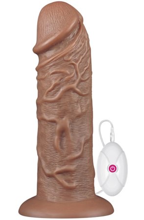 Realistic Chubby Vibrating Dildo 26,5cm Värisevä dildo