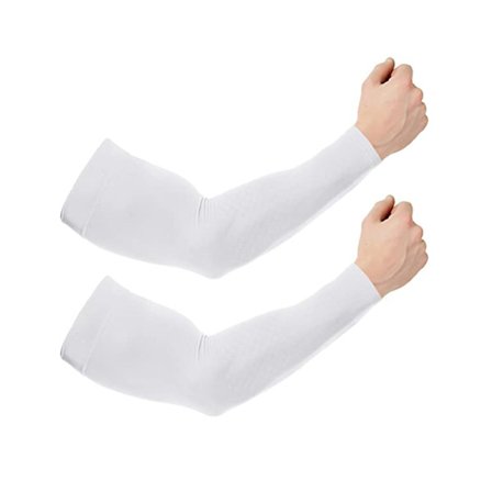 Vita Armvärmare, Sol Armärmar Glaserade Sol UV-skydd UPF